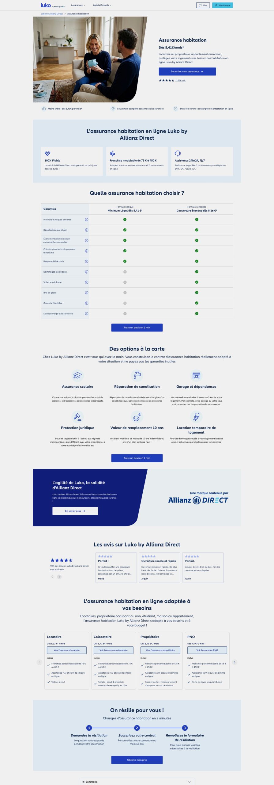 LP LUKO ALLIANZ LANDING PAGE
