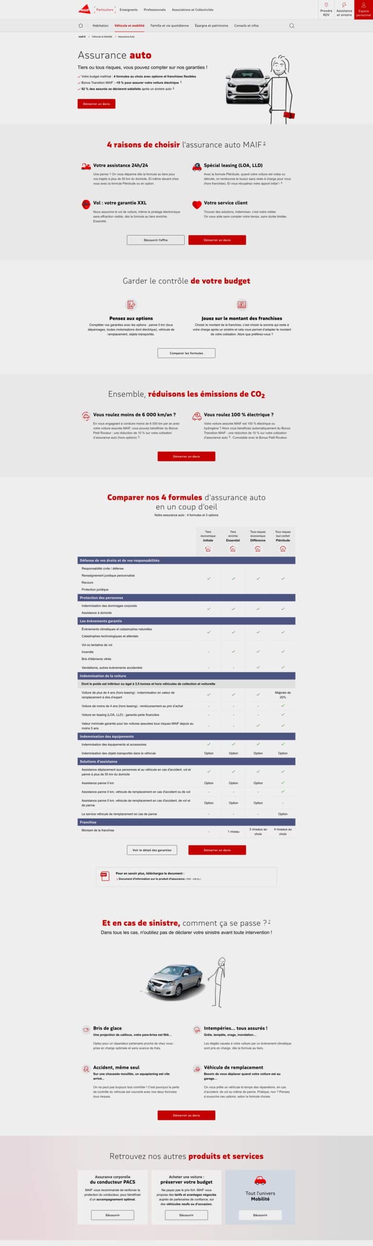LP MAIF landing page