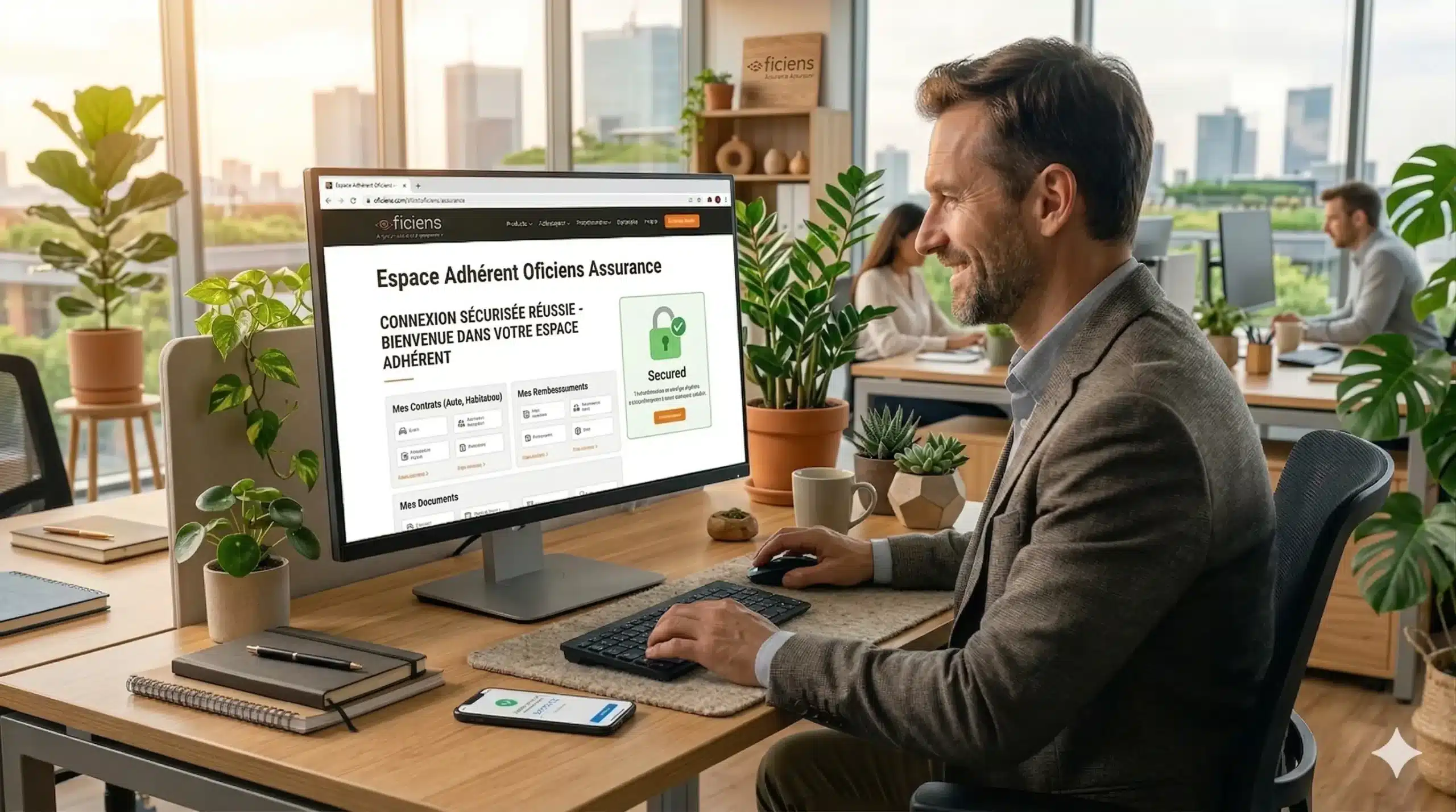 Connexion à un espace adhérent sécurisé
