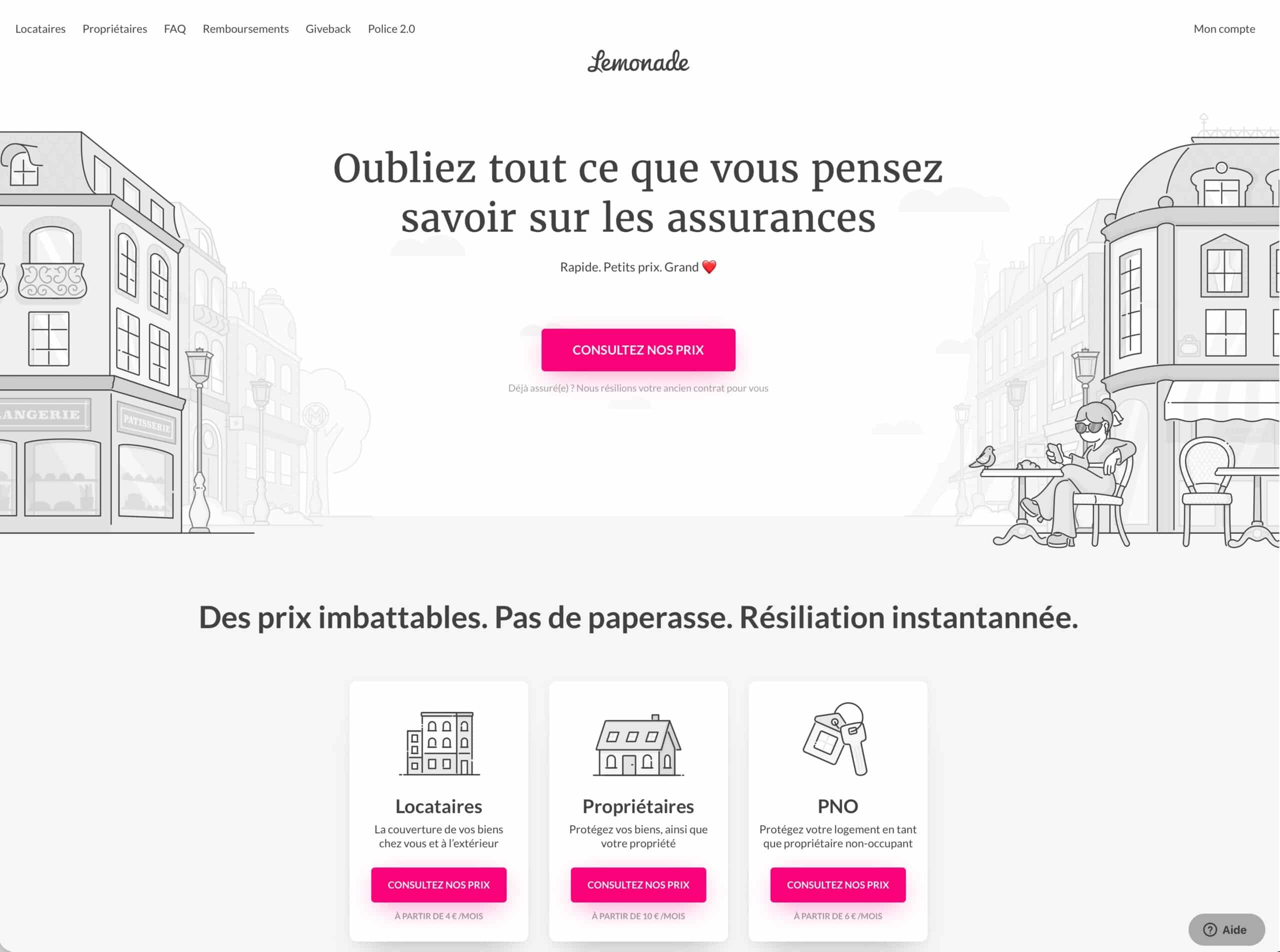 Identité visuelle Lemonade assurance habitation
