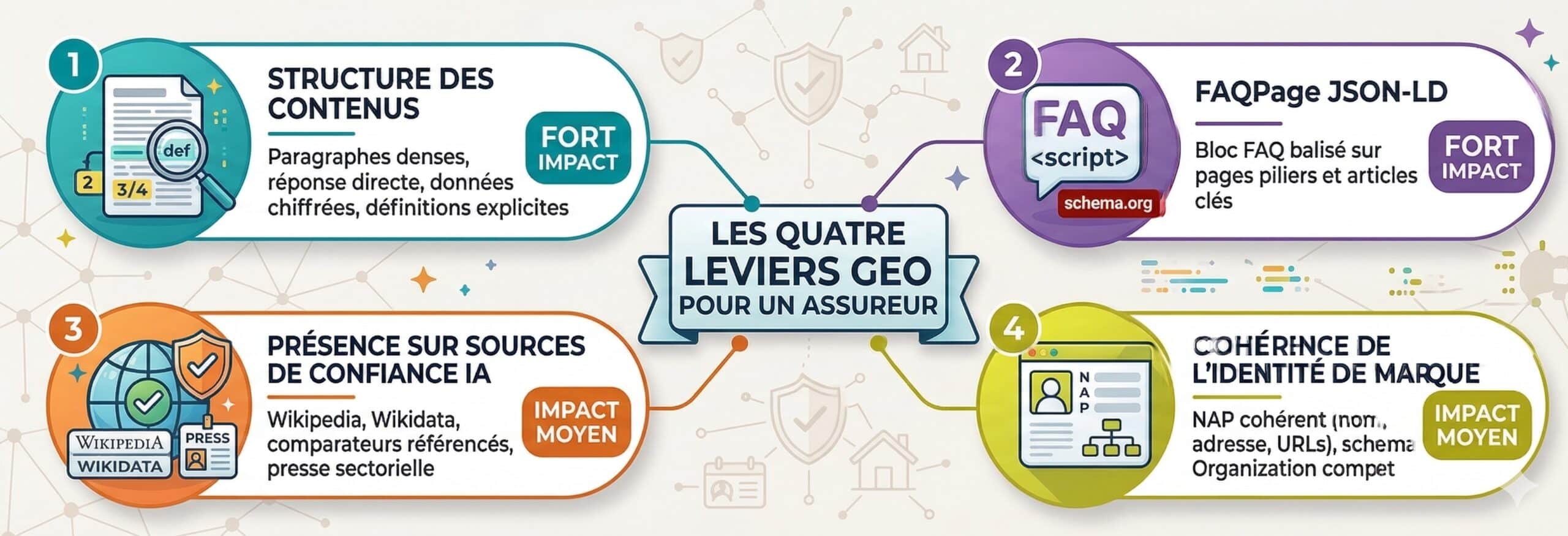 infographie GEO site assurance | Par Eficiens