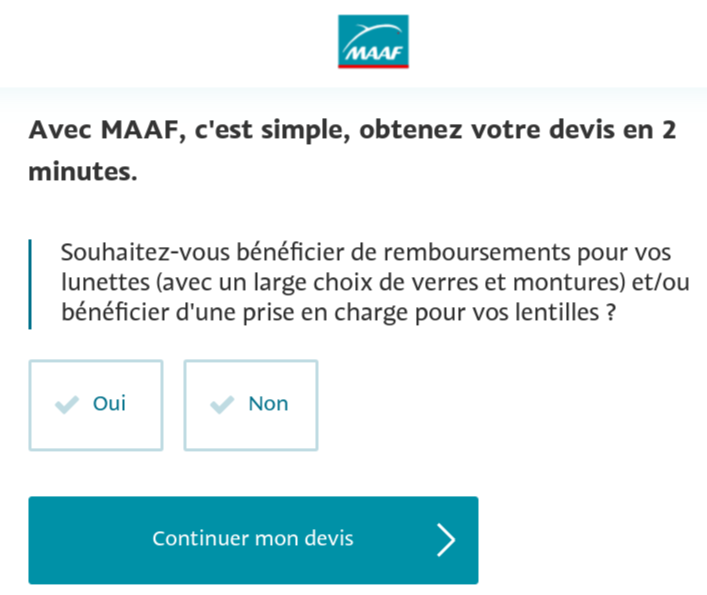 exemple UX writing maaf