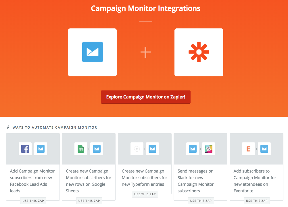 campaign monitor email emailing zapier