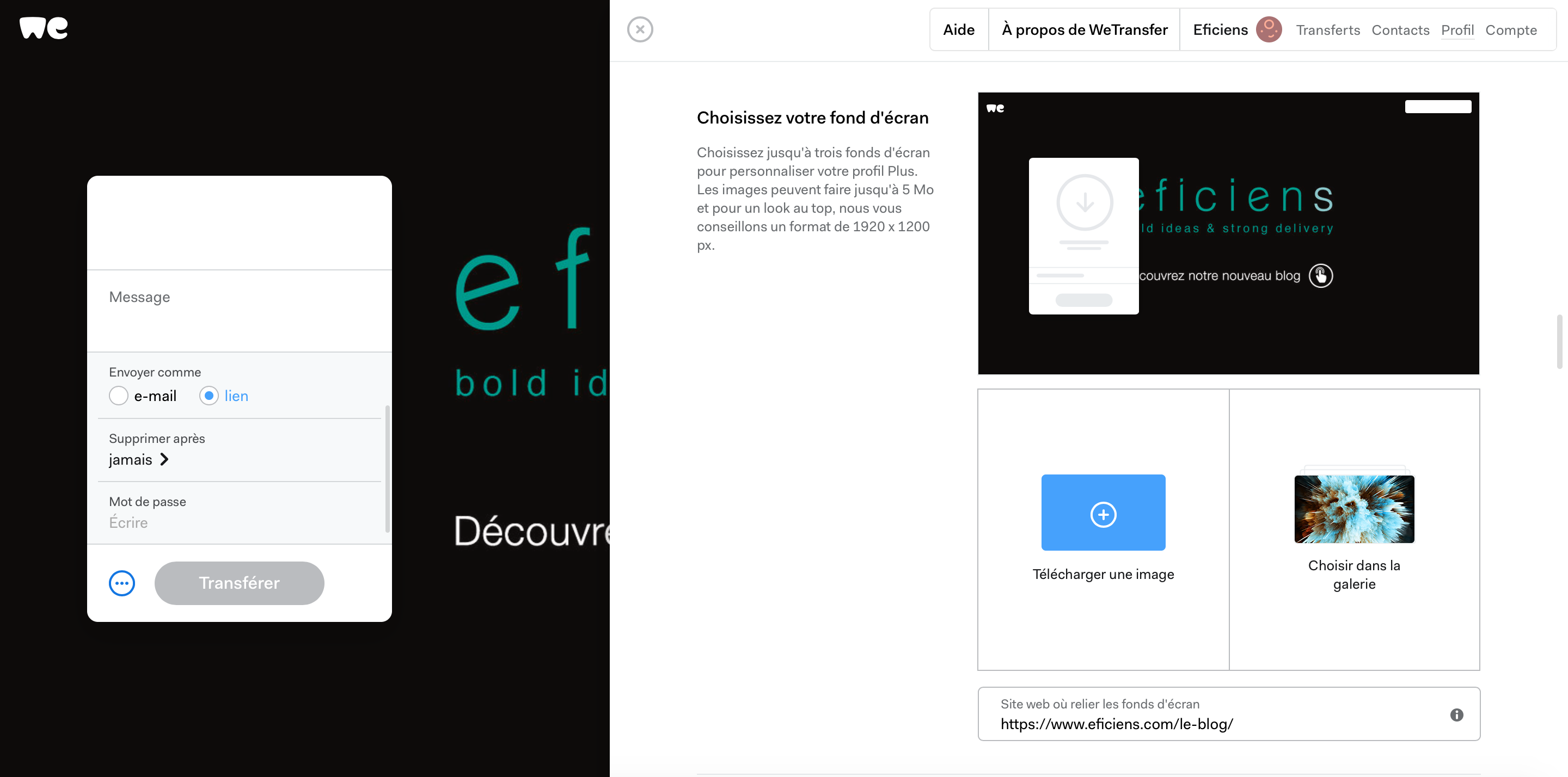 Wetransfer Plus Setup Alt