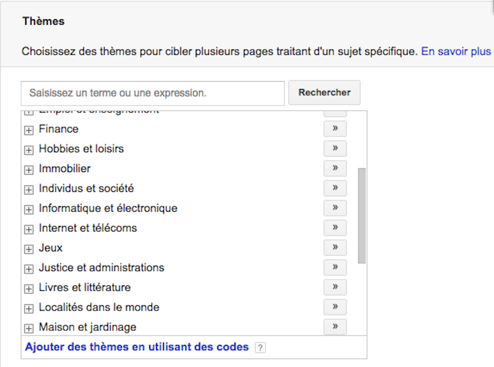 Ciblage thématique