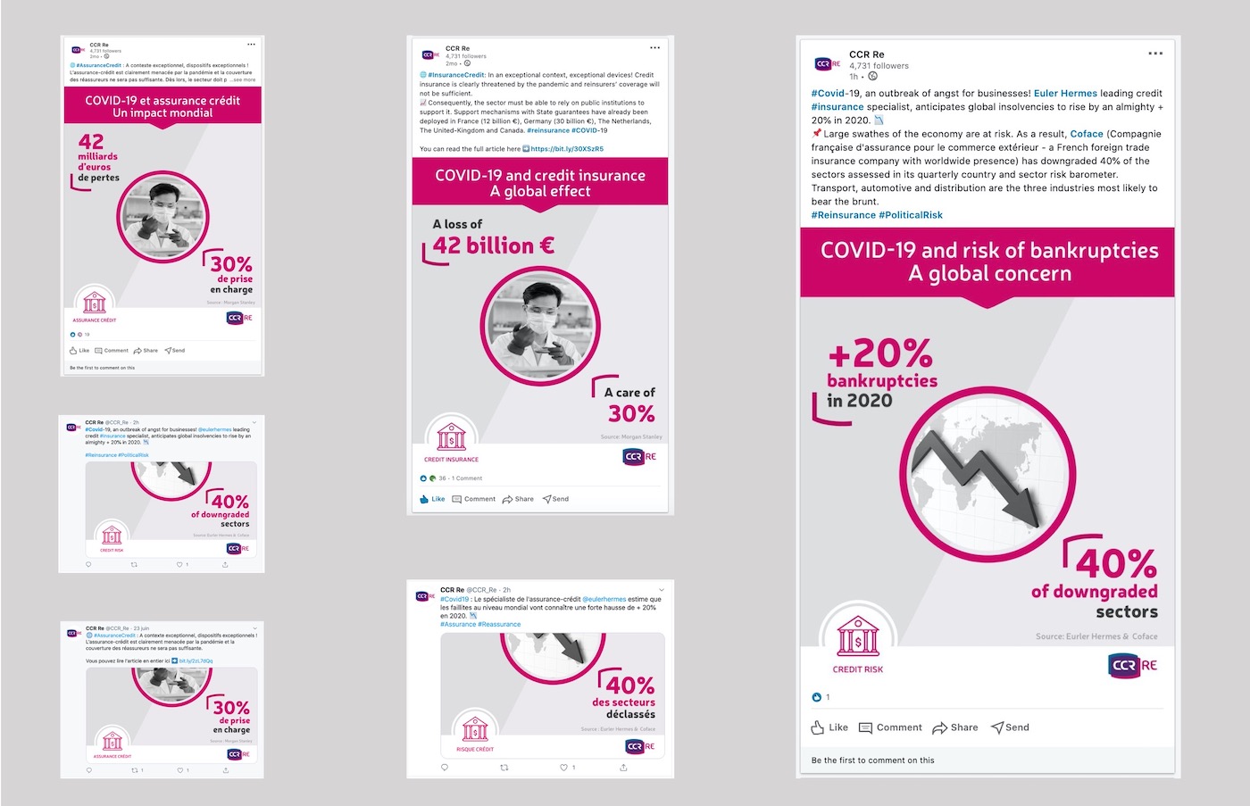 cas client ccr re twitter linkedin infographies