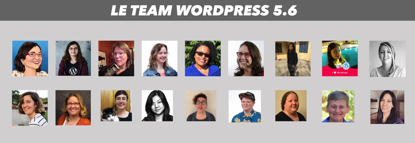 development team wordpress 5 6 100 pourcent feminin