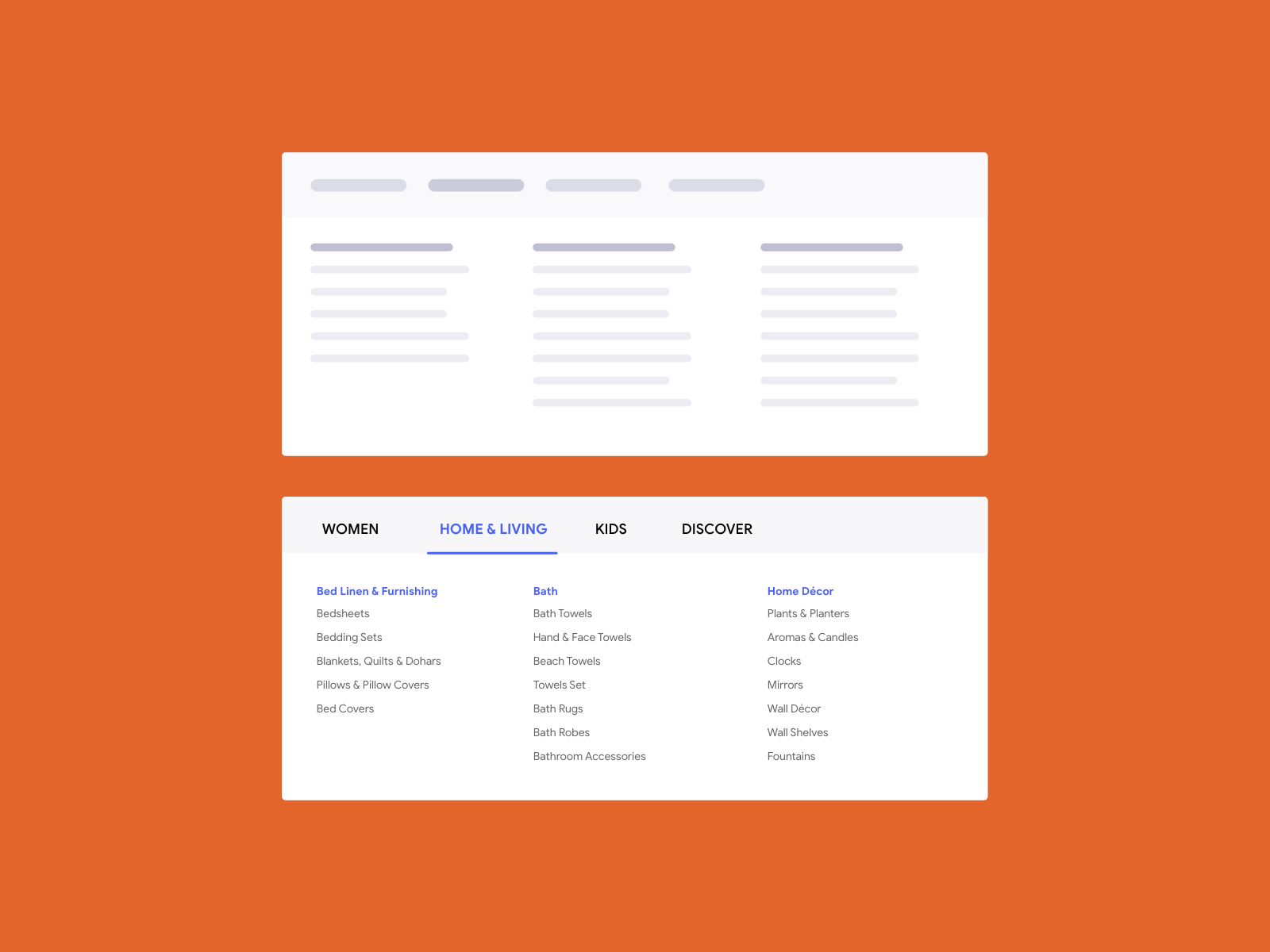 Menu horizontal