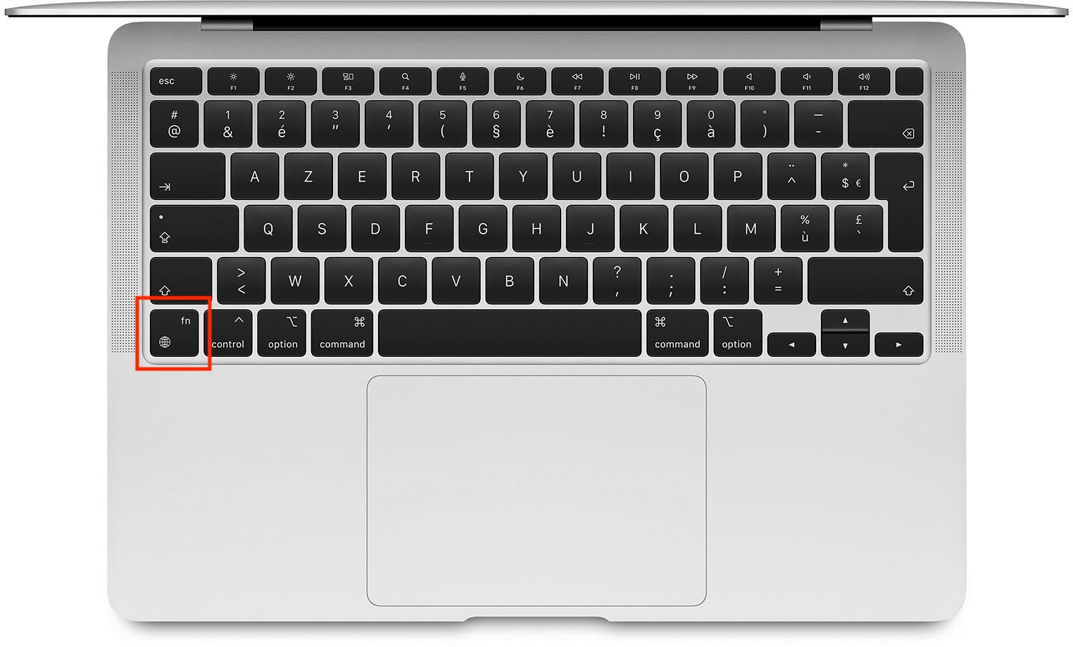 clavier macbook m1 touche emoji