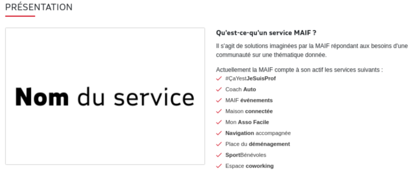 design system maif service exemple