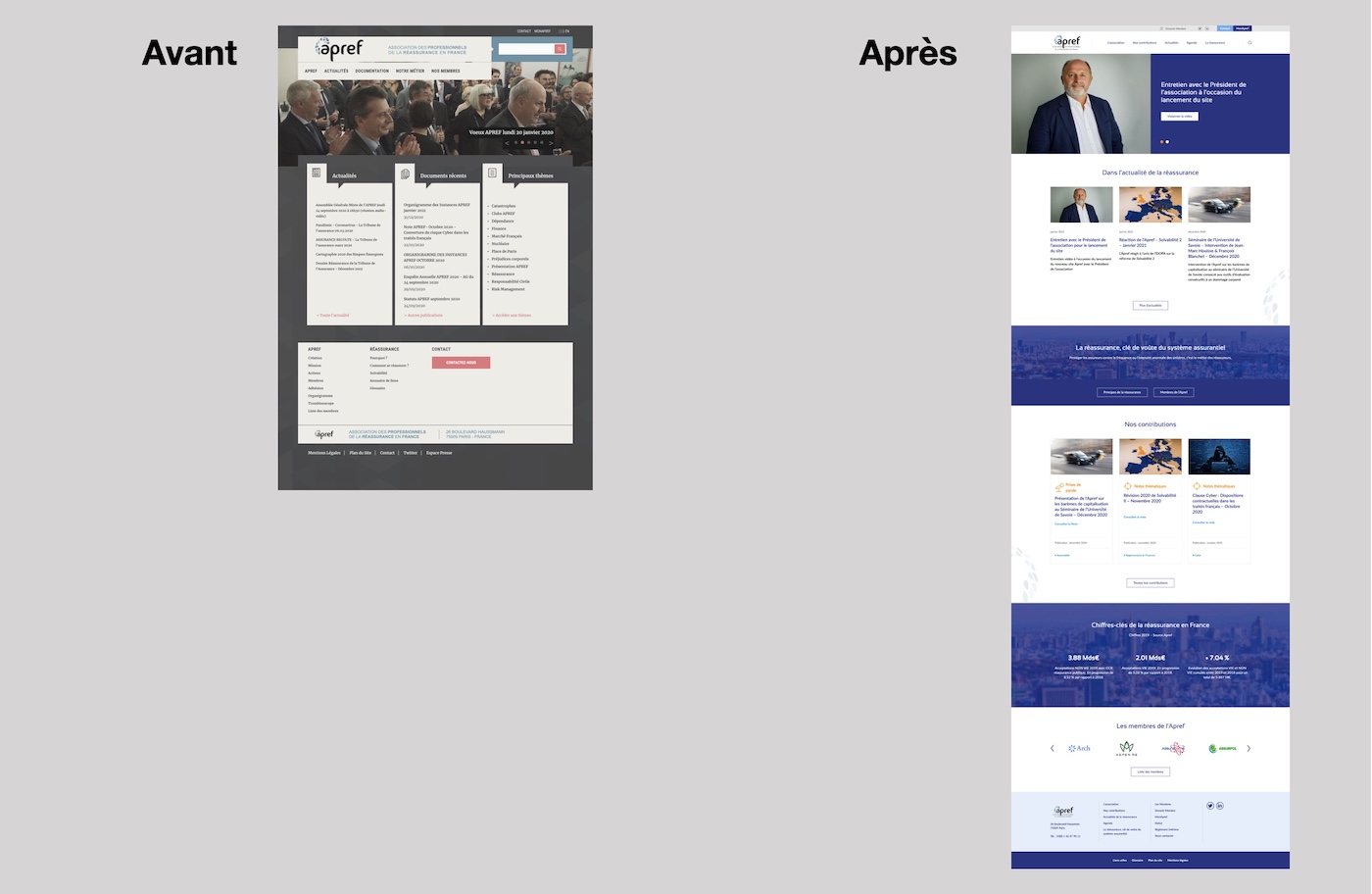 nouveau site web apref reassurance