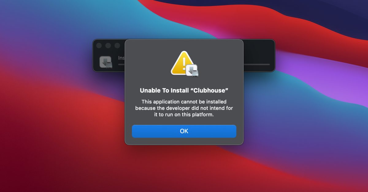 ClubHouse non compatibles MacOS M1