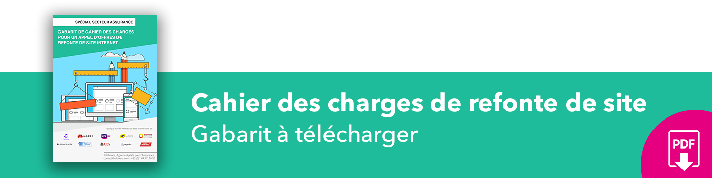 Bannière Gabarit cahier des charges pour appel d'offres de refonte de site web