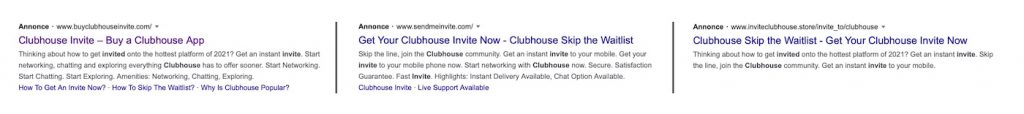 publicites acheter invitations clubhouse buy invite
